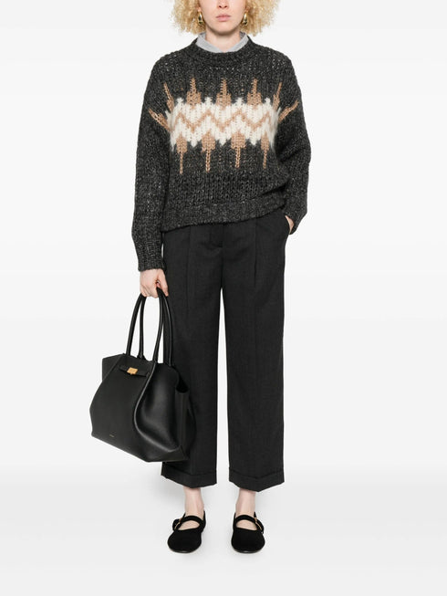 PESERICO SIGN JACQUARD SWEATER